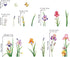 Decalmile Double Sided Iris Floral Spring Easter Garden Flower Window Clings & Stickers for Mom