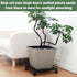 DEELF OUTLET 1 Packs 12 inches Large Metal Plant Caddy with PU Wheels Square Planter Dolly Pot Mover Rollers Wrought