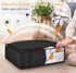 MISSLO 4 Pack Bed Sheet Organizers and Storage for Queen/King Size Sheets, Pillow Cases, Towels, Clothes with Clear