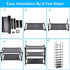 Easyhouse 10 Closet, 18-22 Tier Metal Shoe Rack for Entryway, Bedroom, Narrow Tall Shelf Organizer for Space Saving