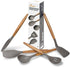 Kitchen Utensils Set, Non-Stick Silicone Cooking Utensils with Acacia Hard Wood Handle, 5 Piece