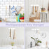 VIS'V Key Holder Wall Mount, Large Metal Self Adhesive Key Hanger with 4 Hooks, No Drilling, White