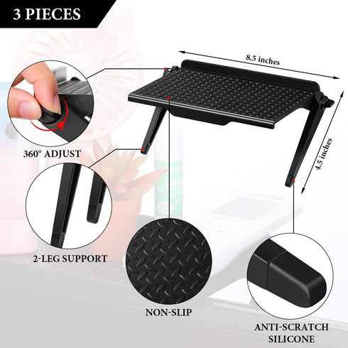 3 2-leg Supplies(8.5 4.5 Inches) Jetec Pieces Screen Top Shelf TV Top Storage Bracket Adjustable Monitor Shelf