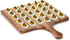 30 17"x13" Okllen Holes Reversible Wooden Deviled Egg Platter with Handle, Acacia Wood Deviled Egg Tray Charcuterie