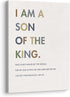 XWELLDAN Christian Religious Bible Verse I am a Son of the King Boy