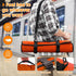 Orange Chef Knife Bag with 20 Slots, Cutlery Knives Holders, Portable Canvas Knife Roll Storage for Cooking
