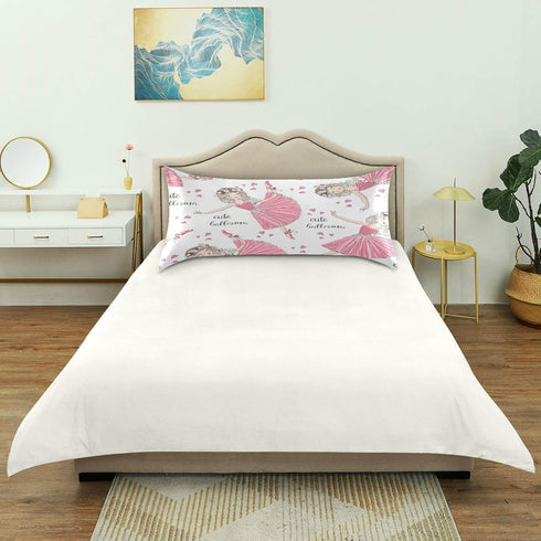 AUUXVA Girl Satin Pillowcase - Queen Size Ballet Ballerina Pillow Sham with Envelope Closure for Kids
