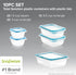 Snapware Total Solution 5-Pack (Mixed Sizes) Plastic Food Storage Containers Set, Leakproof & Airtight Locking Lids Rectangular Tupperware, Non-Toxic BPA-Free Lids, Microwave Dishwasher Freezer Safe