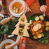 Christmas Bamboo Cutting Board - Christmas Tree Shape Serving Board for Kitchen, Decorative Wood Cheese Platter