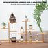 QruiLanTu Mini Desktop Plant Stand Indoor Multi-Layer Window Sill Flower Stand Bamboo Succulent Window Sill Stand
