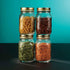 Bormioli Rocco Quattro Stagioni Set of 4 Clear Airtight Mason Jars, 17 Oz, Made in Italy