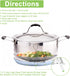 Stainless Steel Steamer Basket for Instant Pot, Adjustable Sizes for Veggie/Seafood Cooking (5.1" to 9.5")