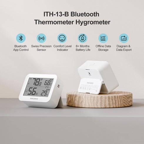 1 Temperature Hygrometer Monitor, Hygrometer Thermometer, Remote APP Control Greenhouse Accessories Room Temperature