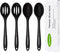 Silicone Cooking Spoon 4 Pack - Nonstick Kitchen Spoons for Cooking, Slotted and Solid Serving Spoon, Heat Resistant