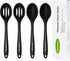 Silicone Cooking Spoon 4 Pack - Nonstick Kitchen Spoons for Cooking, Slotted and Solid Serving Spoon, Heat Resistant