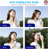 Ice Cooling Handheld Fan, Refrigerating Pad Built-in Mini Turbine Portable Air Conditioner Fan