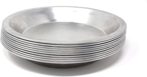 Aluminum Metal Pie Plate, 8 Inch Pan - Set of 10
