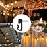 Dapute 50 Pack Hooks for Outdoor String Lights, Christmas Light Clips bulk with Screw, Weatherproof Light Hanger Hooks