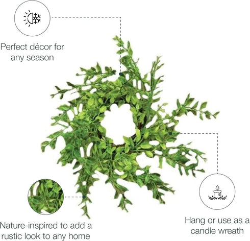 CWI Gifts Plastic Wreath Rings, 9 inch, Spring Green Wreath Decor