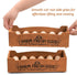 Countertop, 2-Tier 24 YOUEON Wooden Egg Holder for Stackable Egg Crates for Eggs with Handle, Farmhouse Rustic Pinewood
