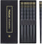 Fiberglass Chopsticks Series, Japanese Non-Slip Reusable Chopsticks, 5 Pairs Gift Set, 9.9 Inches, Black