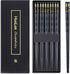 Fiberglass Chopsticks Series, Japanese Non-Slip Reusable Chopsticks, 5 Pairs Gift Set, 9.9 Inches, Black