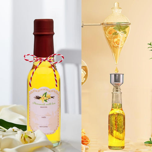 Encheng 5oz Woozy 5oz Set 35 Hot Sauce Bottles with Lids,Clear Bottles with Shrink Capsules,Small Wine Making Bottles