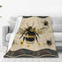 dollffey 50"X60" Bee Blanket Bees Sunflower Decor Throw Blanket Super Warm Soft Plush Lightweight Fleece Flannel Winter