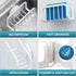 5.1" 2.3" TAILI Sponge Holder for Kitchen Sink with Strong Suction Cup, Rustproof Aluminum Sink Caddy for Sponges