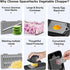 SpaceHacks 12-in-1 7 Vegetable Chopper, Kitchen Gadgets with Blades, Veggie, Food, Onion Chopper, Cucumber Slicer
