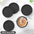 Set 6 Pack HFHOME Silicone Coasters with Holder - Drink Coasters for Coffee Table, Bar, Desk - Tabletop Protection Gift