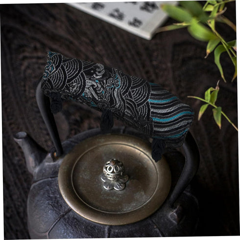 HOMSFOU Teapot Handle Gloves, Cotton Kettle Handle Cover, Red Accessories for Tea Kettle