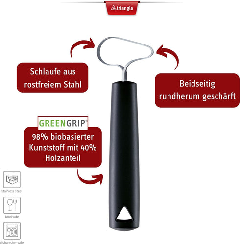 Triangle Ultra-Sharp Stainless Steel Fruit and Vegetable Corer with Two Cutting Widths