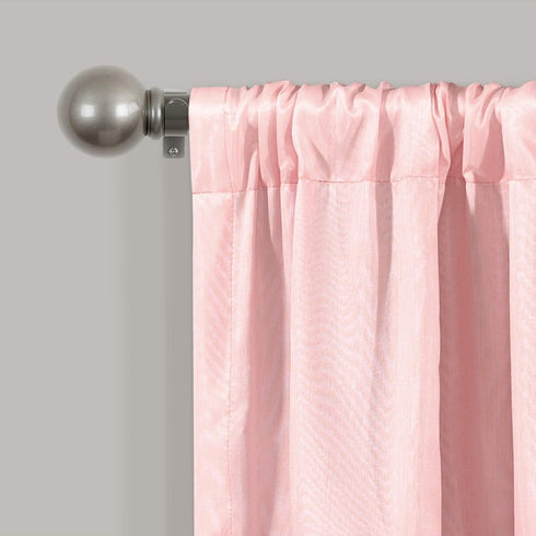 Lush Decor Night Sky Sequins Valance, Single, 84" W x 18" L, Blush & Silver - Extra Wide Kitchen Curtain