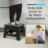 Handy Laundry Folding Step Stool - Collapsible Stool for Adults & Kids, Great for Kitchen, Bathroom, or Bedroom (Black