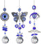 CIXVOEMK Blue Sun Catcher Pendant Light Shadow Garden Decor Crystal Wind Chimes Rainbow