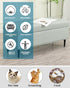 CRFATOP Waterproof PU Ottoman Stool Cover Stretch Folding Storage Footstool Bench Slipcovers Upholstered Foot Chest
