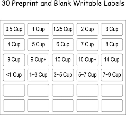 SWOMMOLY Expandable Food Storage Container Lid Organizer, Extra Large, Includes 8 Adjustable Dividers & Labels