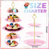 6 Sets 3 Tea Party Decorations of Tier Plastic Cupcake Stand Dessert Plates Cake Fruit Candy Display Tower for Wedding