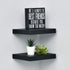Set 2 8" 10 inch) WELLAND of Floating Shelves Wall Mounted Shelf, for Home Decor with Deep (Black