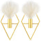 Peryiter 2 Pcs Small Boho Wall Decor, Hanging Planters with Artificial Pampas for Modern Home Display