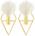 Peryiter 2 Pcs Small Boho Wall Decor, Hanging Planters with Artificial Pampas for Modern Home Display
