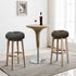 OnlyGray-Black,12" (30cm) baibu Stool Covers Round, Super Soft Round Bar Stool Cushion Covers Seat Cushion - One