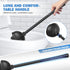 Toilet Plunger and Brush Set, Heavy Duty Silicone Toilet Brush with Ventilated Holder for Bathroom Cleaning