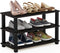 Furinno Turn-S-Tube 3-Tier Shoe Rack, Espresso/Black