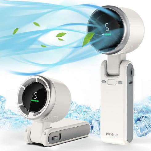 Portable Handheld Turbo Fan, PlayHot 5 Gear Wind Hand Fan, 4000mAh Battery Personal Fans, 20 Hours Pocket Fan for