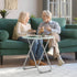 Fleecy day 17.5 17.5 26 Folding TV Trays, Round Tray Table, Small Foldable Table with Light Weight, Portable Dinner