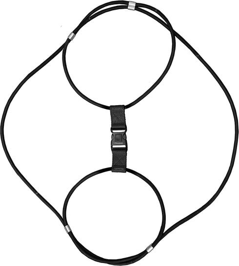 Encased Trash Can Lock for Animals/Raccoons, Heavy Duty Nylon Bungee Cord for Large Outdoor Garbage Lid Lock