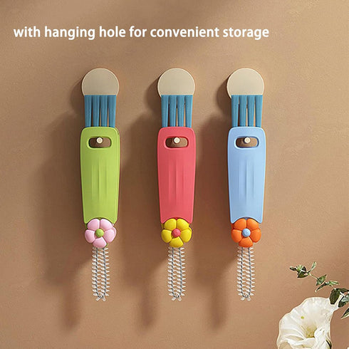 3 Pack Multifunctional Cup Lid Cleaning Brush, Water Bottle Cleaner & Crevice Brush for Tight Spaces