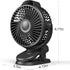 Koonie Portable Clip On Fan, Small USB Fan Battery Operated, 3 Speed Rechargeable Mini Fan with LED Display, 360°